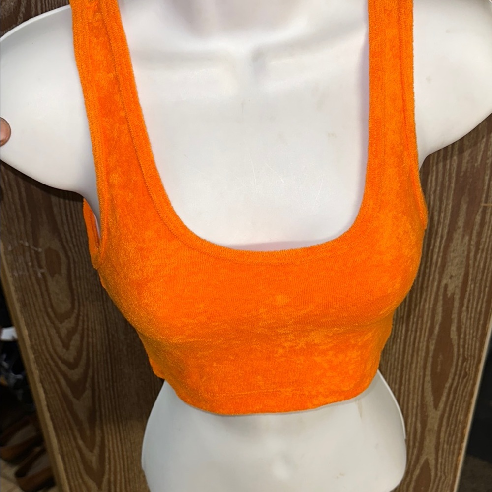 Divided Orange Tank Top